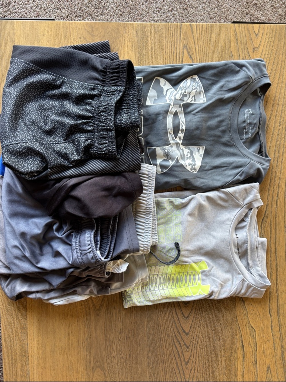 Under Armour Boys Gray and Black Active Shirt & Shorts Bundle